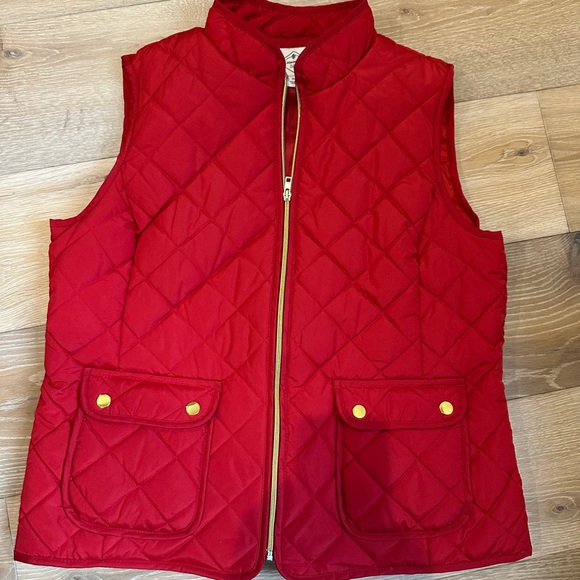 St. John's Bay Jackets & Blazers - St. John's Bay Red Quilted Vest